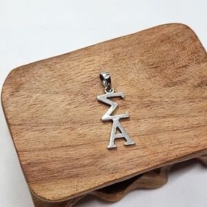 Sigma Alpha sterling silver 925 pendant Necklace charm